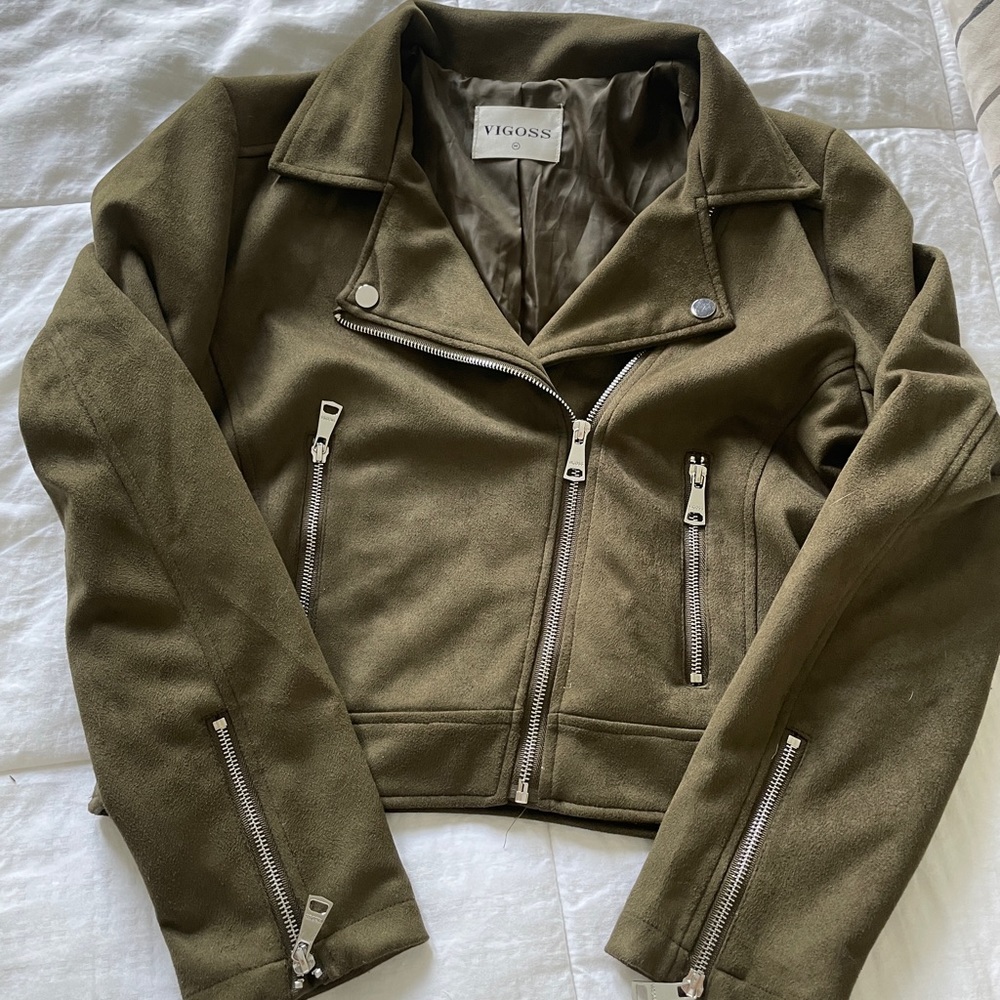 Cropped Moto Jacket